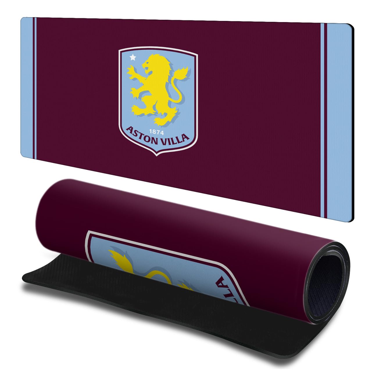 Head Case Designs Officially Licensed Aston Villa Football Club Stripes Logo Icon Gaming Office Desk PC Keyboard Mouse Mat Pad 23.62 x 11.81 x 0.12 inches (600 x 300 mm) - L