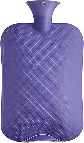 Botella de agua caliente, bolsa de agua caliente grande de goma natural, gran capacidad de 3 litros, cálida en invierno, bolsa de agua caliente de