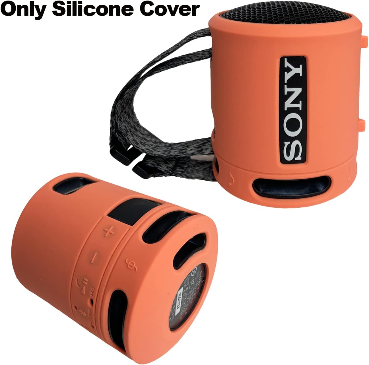 Silicone Cover Case for Sony SRS-XB13/XB100 Extra BASS Wireless Portable Compact Speaker, Protective Skin Sleeve Shell for Sony SRS-XB13 Speaker Accessories (Coral Pink) - Image 2