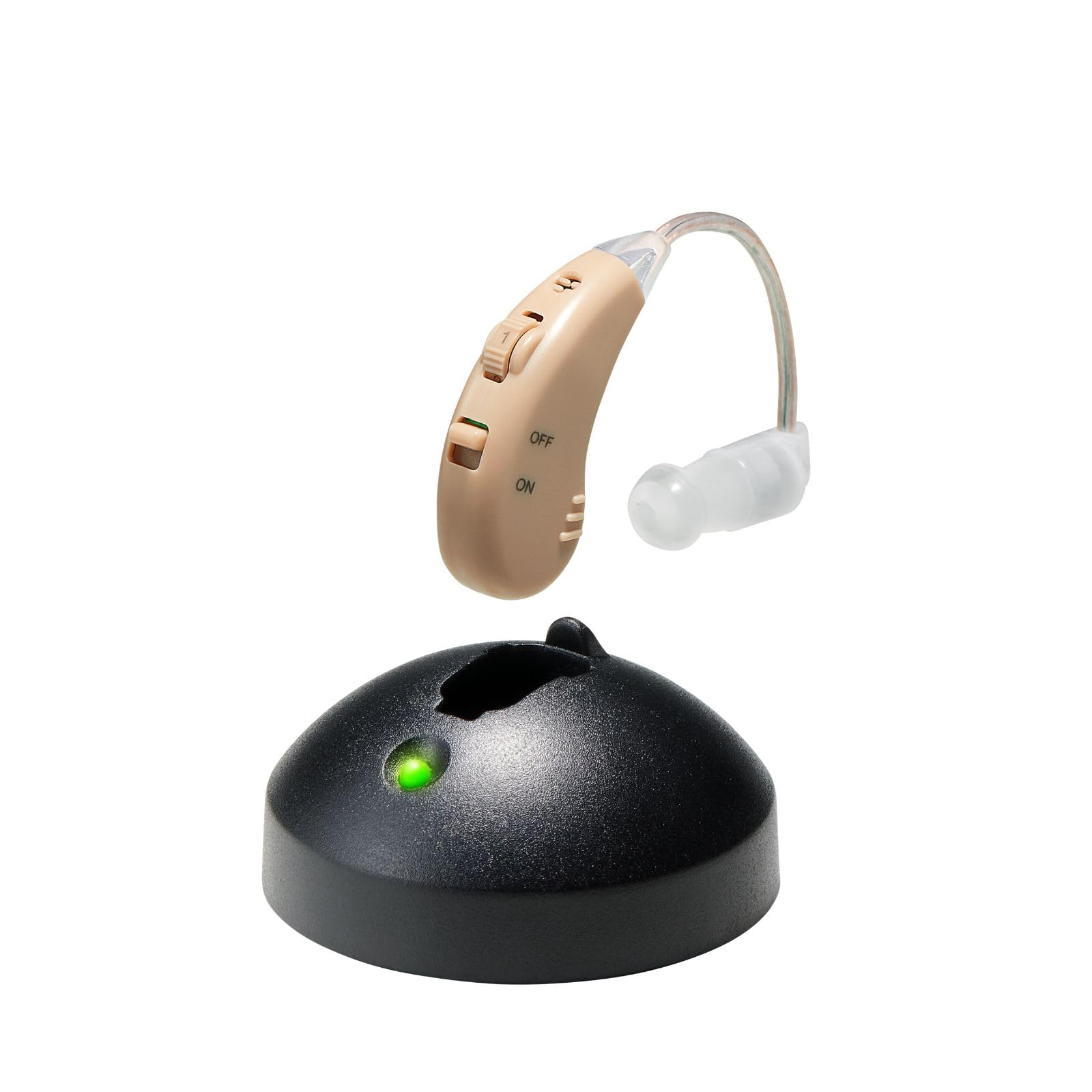 楽ちんヒアリング 充電式集音器　2個セット Amazon.co.jp: 【公式】楽ちんヒアリング 集音器 軽量 正規品 ベージュ