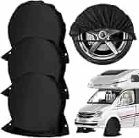 Lot De 2 Housses De Roue étanches Pour Caravane - Protection UV, Anti-rayures, Polyester Imperméable