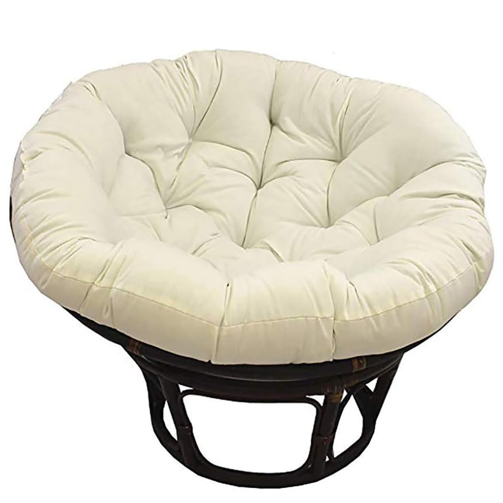 Cojín Papasan de mimbre exclusivo beige con relleno engrosado y tacto suave 150cm