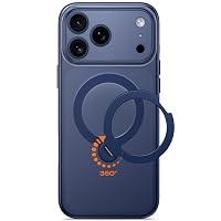 TOCOL Cover per iPhone 17 Pro con Supporto Girevole a 360°, Blu