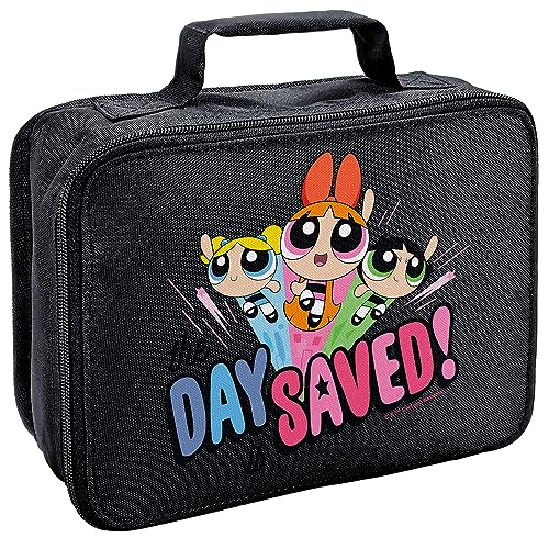 LOGOVISION Powerpuff Girls Day Saved Insulated Soft Sided Lunch Box - Reusable Lunch Bag For School Office Work, BPA Free