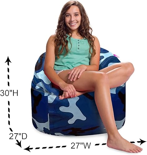 Miniatura 135 de Posh Creations Puf estructurado cómodo para jugar, leer y ver la televisión, Malibu Lounge, tela de lona para colorear, criaturas Criaturas de tela