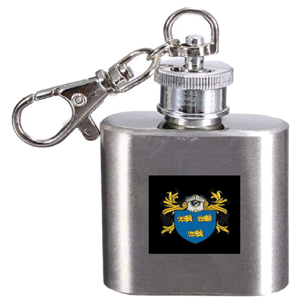 Ferguson Flasque gravée avec blason héraldique petit flacon alcool de poche