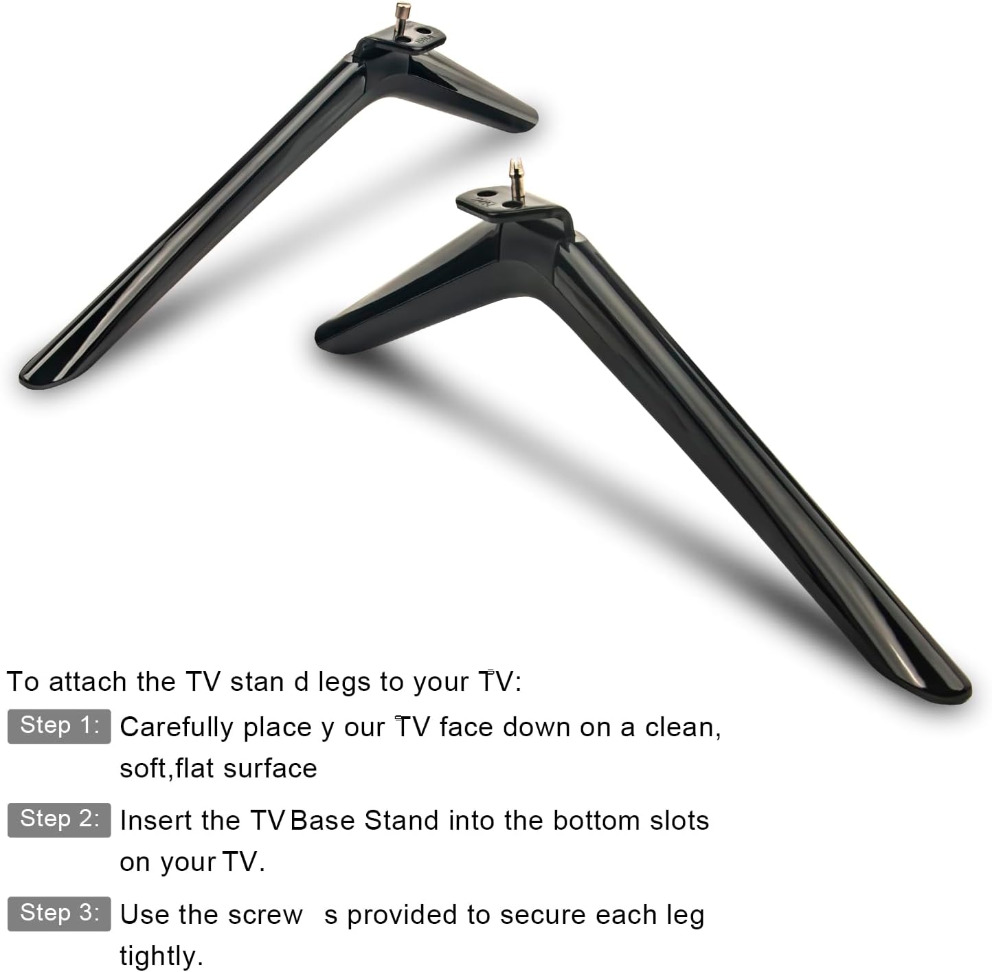 75A6G Television Stand Leg Replacement fit for Hisense 4K UHD Smart TV (2021) 75A6G 75A53FUA 75A53FJ 75" with Screws and Installation Instructions