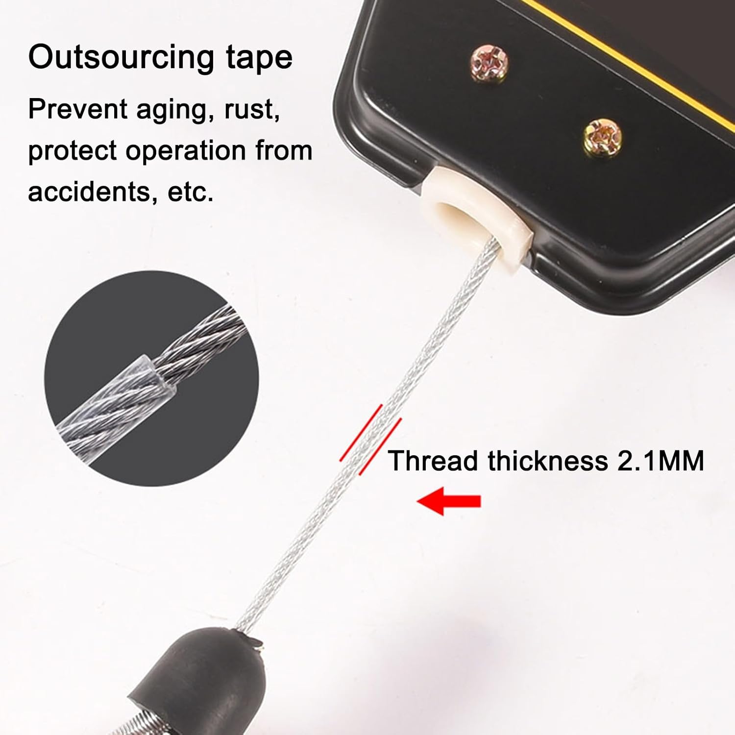 Adjustable Retractable Spring Balancer Tool Holder - Steel Wire Rope for Hanging, Moving & Measuring (1.5-3kg) - Ideal for Assembly Line Efficiency