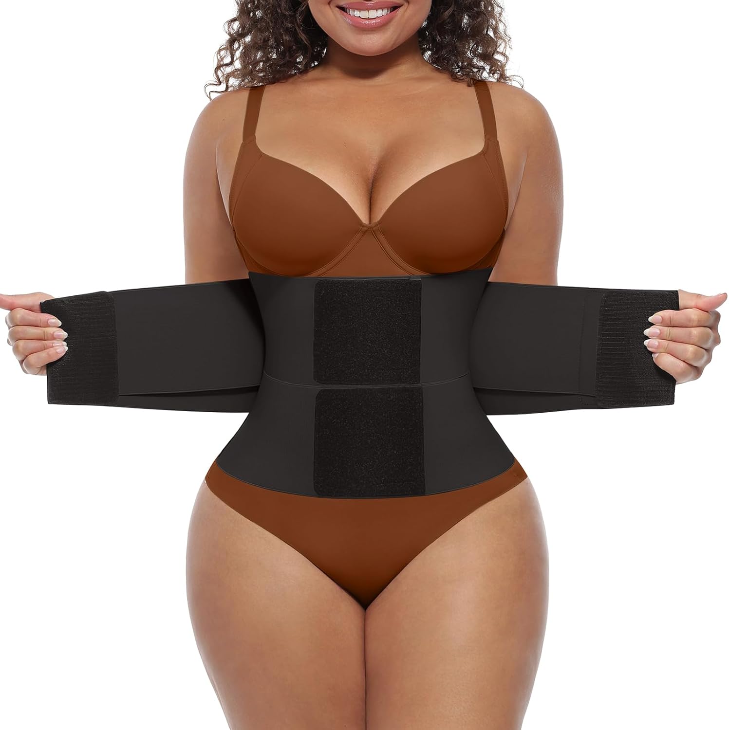 FeelinGirl Waist Trainer Workout Waist Cincher Trimmer Belt Tummy Control Body Shaper Triple Wrap Women and Men