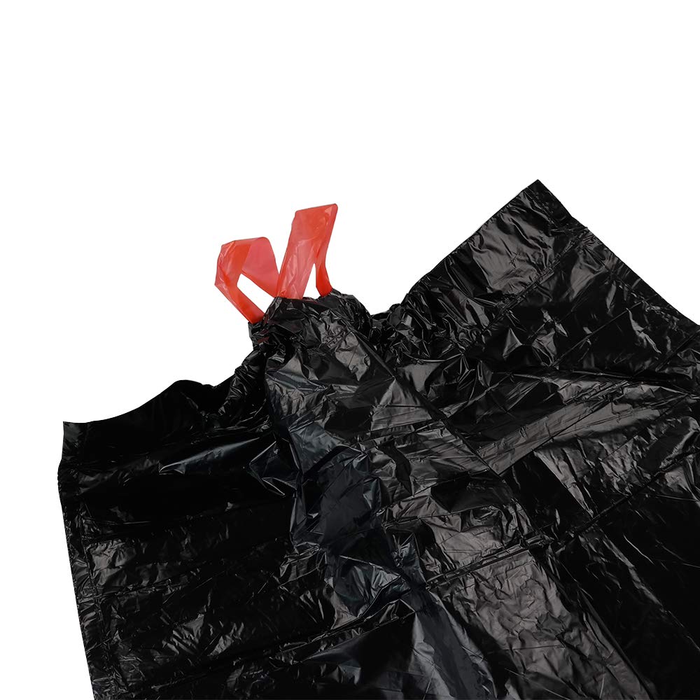 Bolsas de basura con cordón de 40 litros, bolsas de basura negras, 210 bolsas