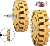 Vista 6 de CowboyBOB Removedor de Calcomanías Rueda Borradora Rueda de Goma para Taladro Elimina Rayas de Automóvil Cintas de Vinilo y Gráficos Kit