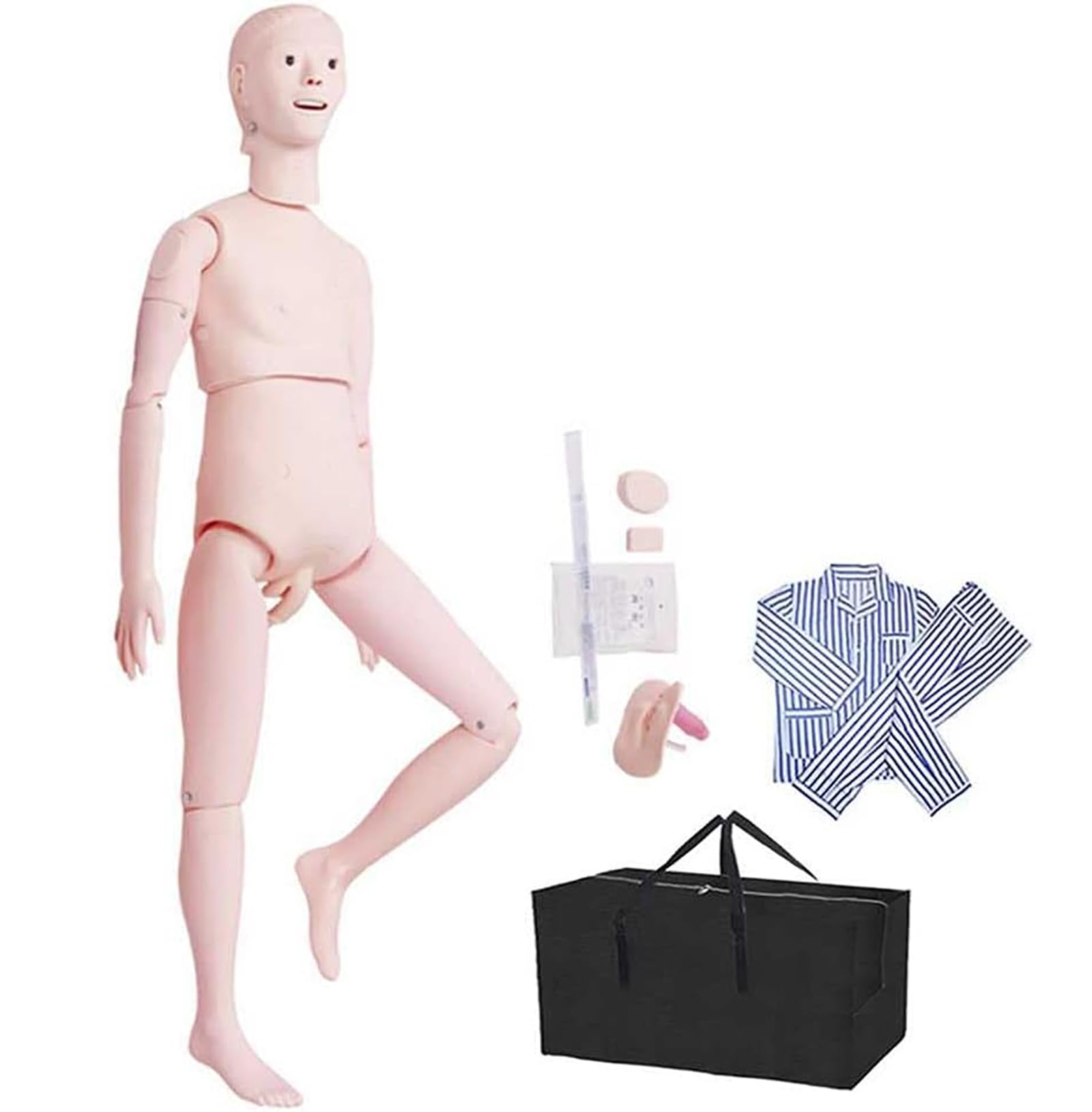 KHPGQIAS Patient Care Medical Manikin, 160cm Life Size Nursing Training Manikin, Multifunction Human Anatomy Training Model for Education Teaching Medical Training