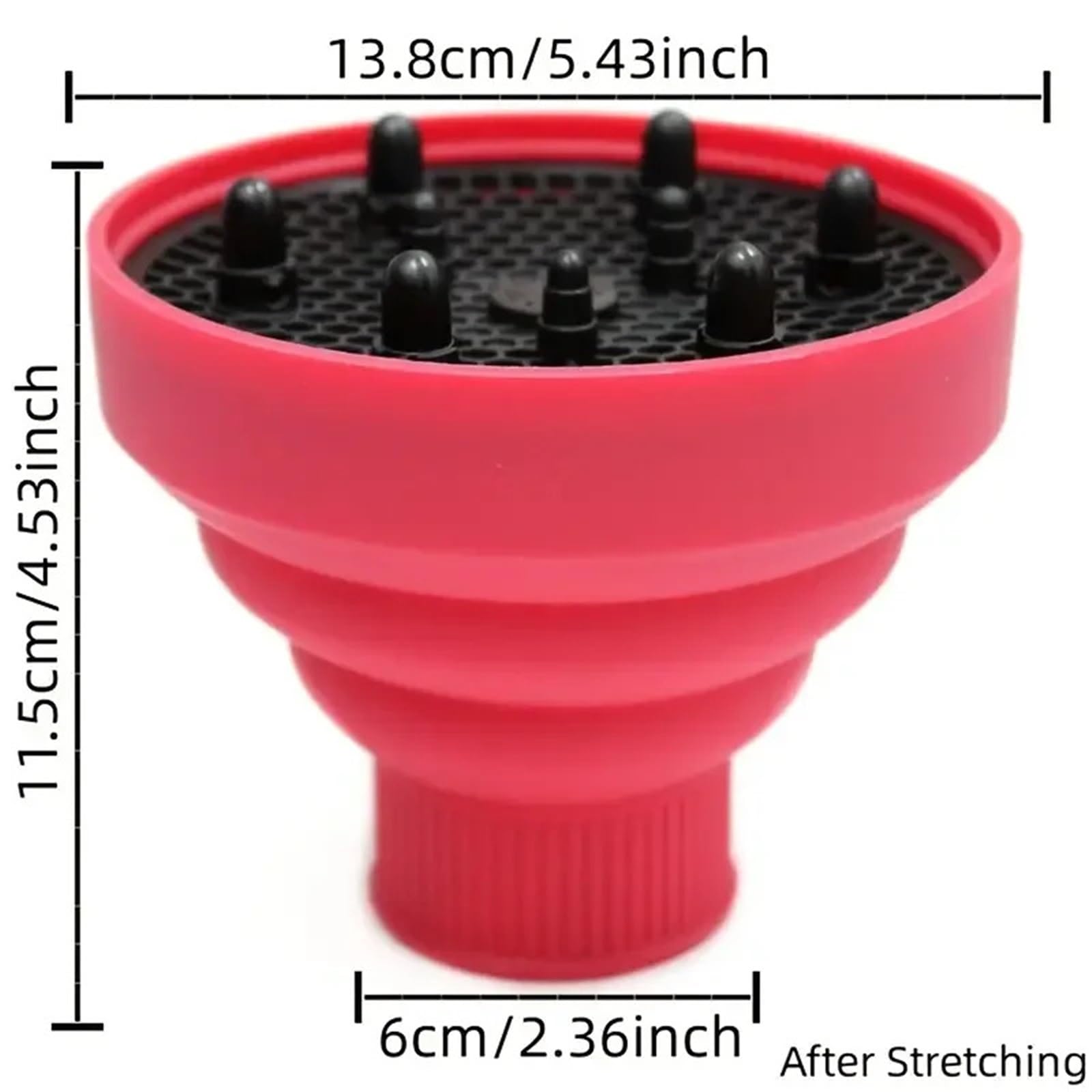 Difusor Universal For Secador De Pelo, De Silicona, Color Negro Y Rosa, Con Temperatura Ajustable Y Resistente.(Purple 1pcs)