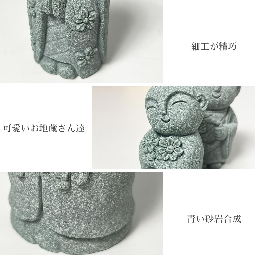 Amazon.co.jp: YUYAKESHI お地蔵さん 癒し 置物 祈り お地蔵様 僧侶