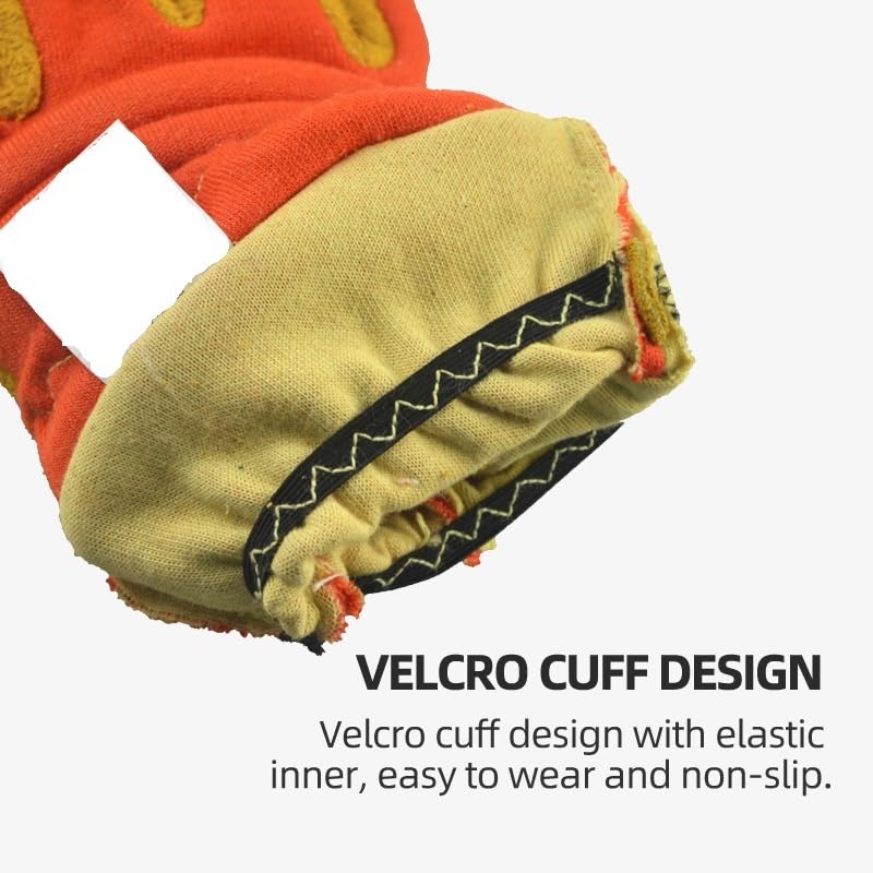 Guantes Resistentes a Cortes Guantes De Trabajo Seguridad Ignífugos, Anticortes, con Aislamiento Térmico Y For Rescate Emergencia | L