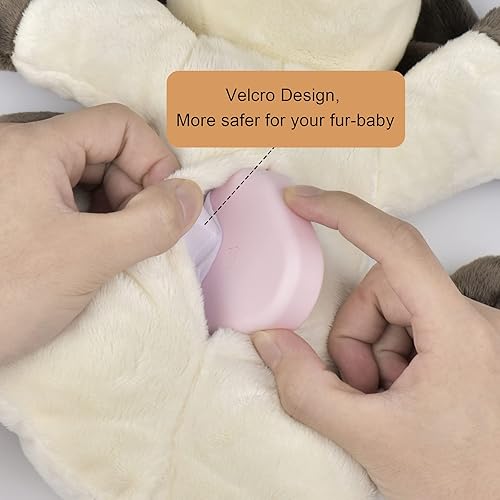 Vista 5 de Juguete de entrenamiento Moropaky con latidos del corazón, para separación, ansiedad, ayuda al comportamiento, juguete de felpa, kit de iniciación