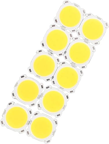 Miniatura 2 de 10 unids redondo COB 3W de alta potencia LED chip bombilla lámpara de aluminio placa de circuito LED chip módulo 300-330LM DC 9-11V (blanco cálido