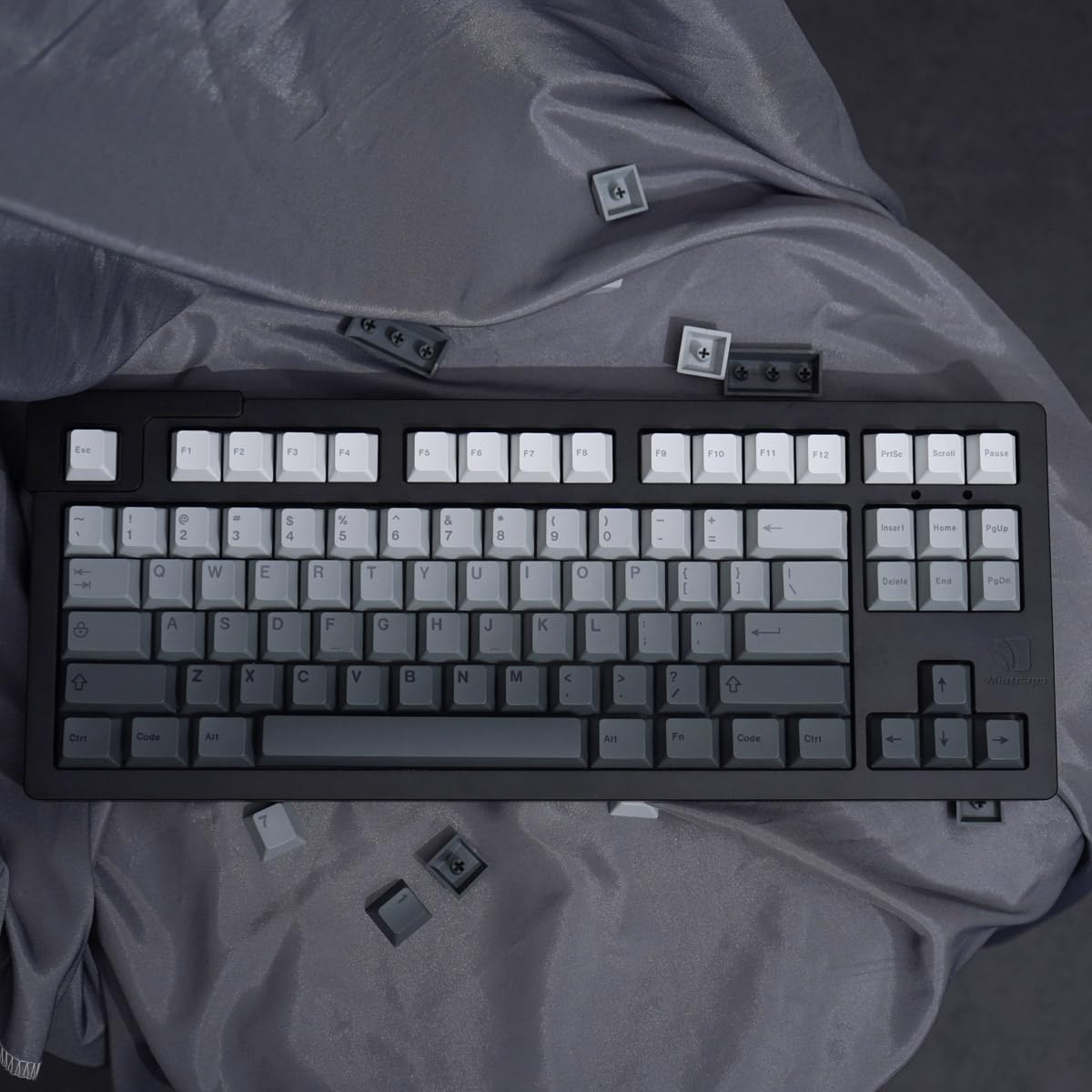 Set di 125 copritasti grigi sfumati Cherry Profile Dye Sub PBT Keycaps Set adatto per 61/87/104/108 Cherry Mx Switch tastiera meccanica