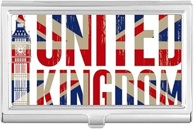 Britain UK Flag Big Ben Union Jack Business Card Holder Case Pocket Box Wallet