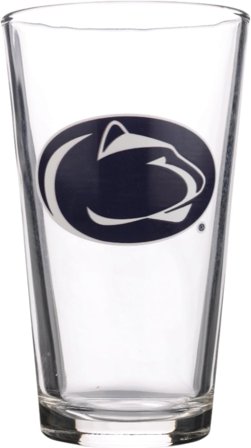 The Memory Company Officially Licensed NCAA 16 oz Pint Glasses Set of 2-16 oz Pint Glass, Licensed Team Drinkware, Stylish Gameday Glassware, Team Logo Penn State University