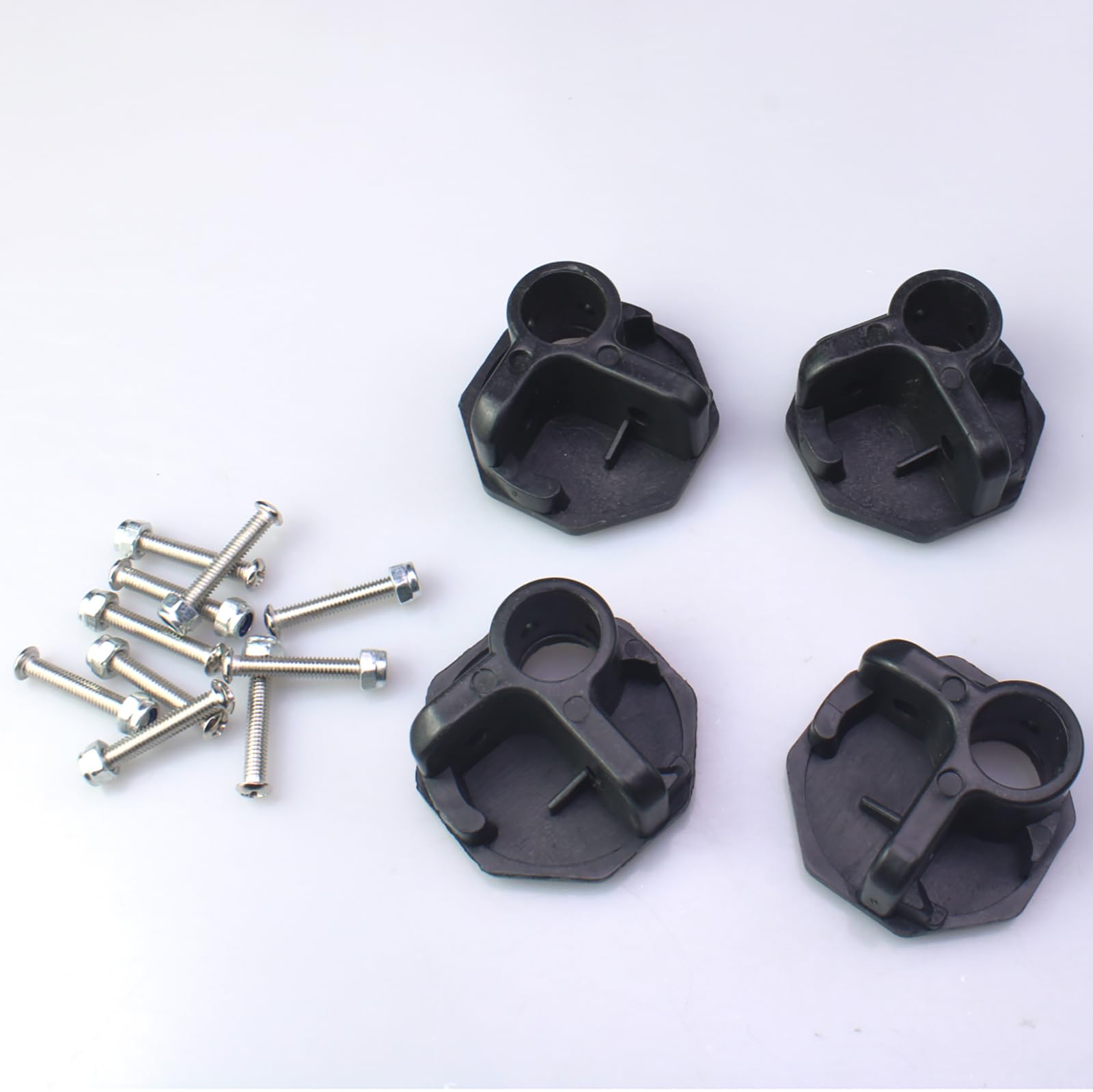 FDXGYH 4pcs Camping Chair Replacement Feet with Screws Repair Feet for Folding Chair Stool (Black)