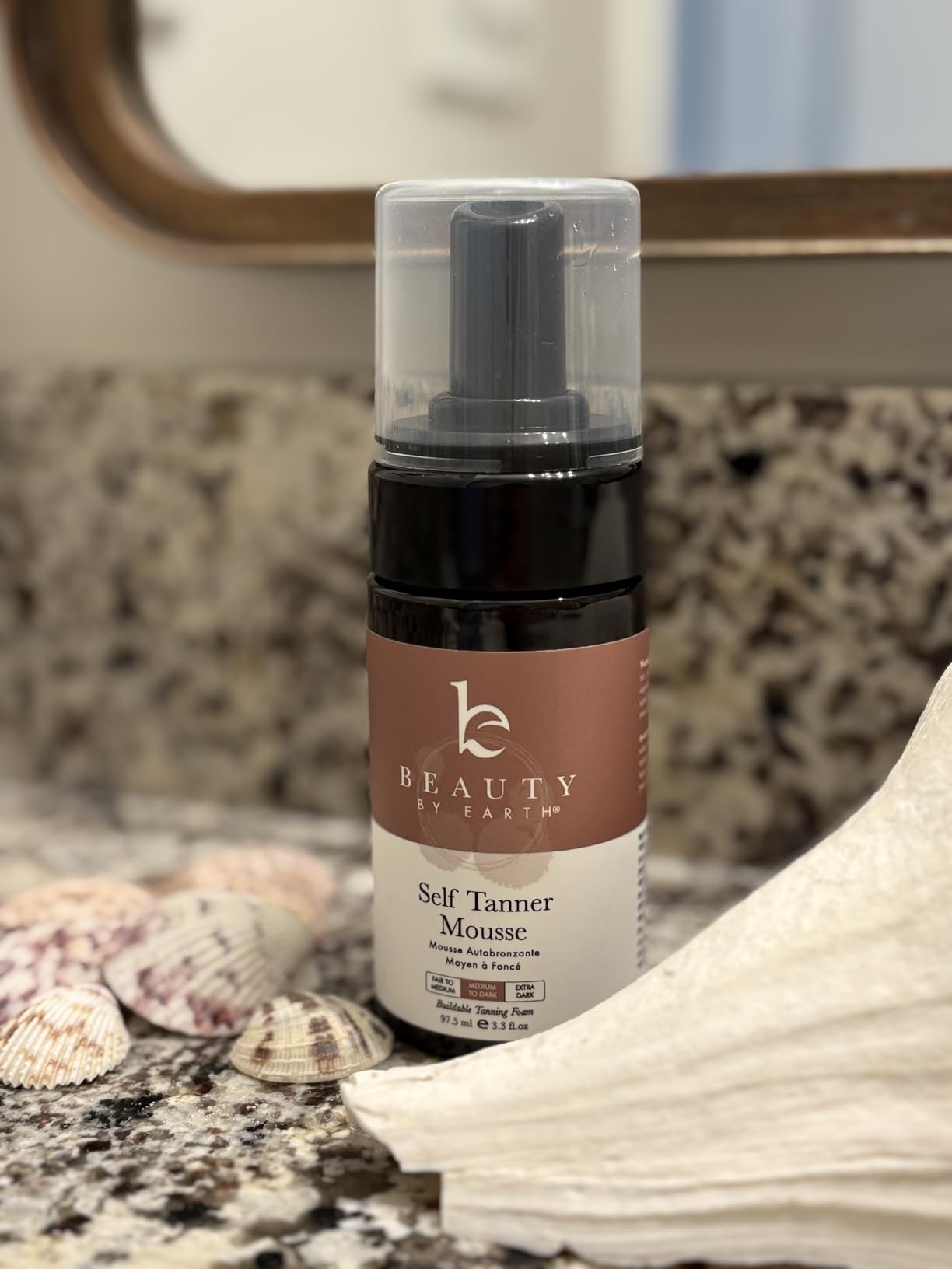 Beauty by Earth Self Tanner Tanning Mousse Kit - USA Made with Natural & Organic Ingredients, Self Tanner Mousse and Mitt, Tan Kit, Fake Tan Tanning Foam, Medium to Dark, Sunless Tanners Best Sellers