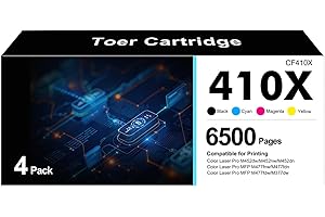 4-Pack CF410A 410X Toner Cartridges Replacement for HP Pro MFP M477 Printers