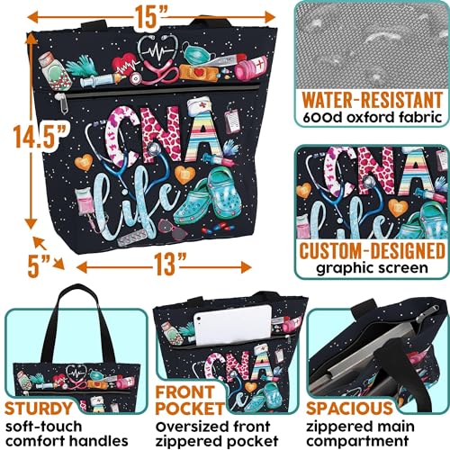 Bolso tote grande impermeable para mujer miniatura 4