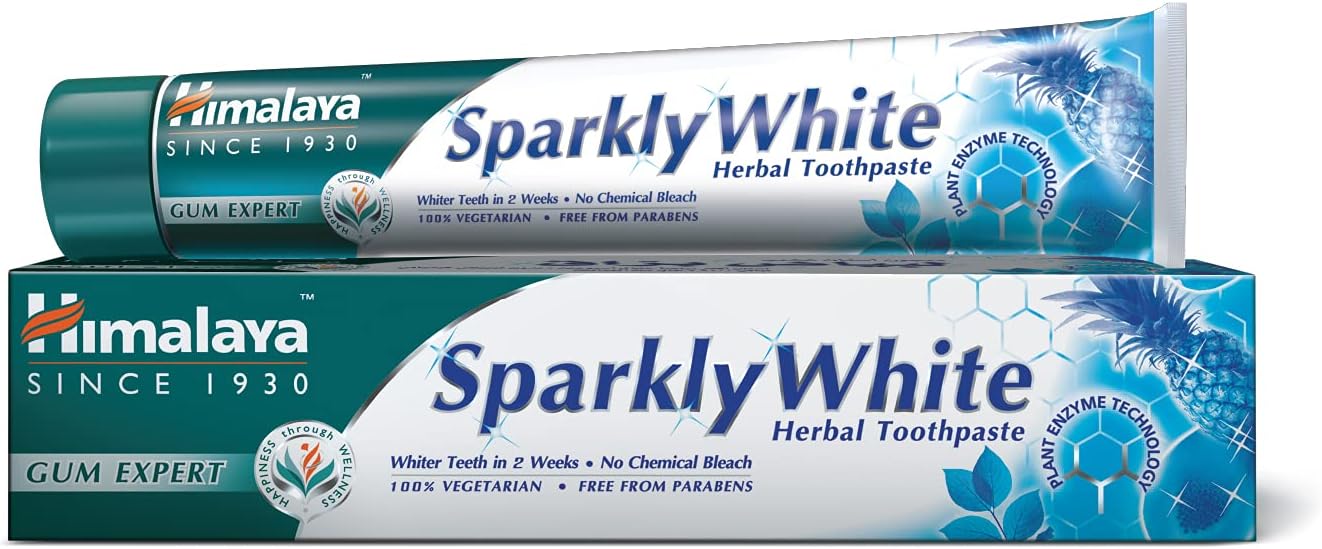 Since 1930 Sparkly White Herbal Toothpaste Free from Chemical Bleach Remove Surface Stains from Teeth -100ml