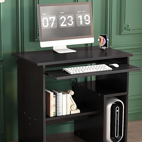 Miniatura 5 de Escritorio para computadora, mesa de computadora de oficina en casa con soporte para CPU, escritorio de estudio, mesa para computadora portátil con