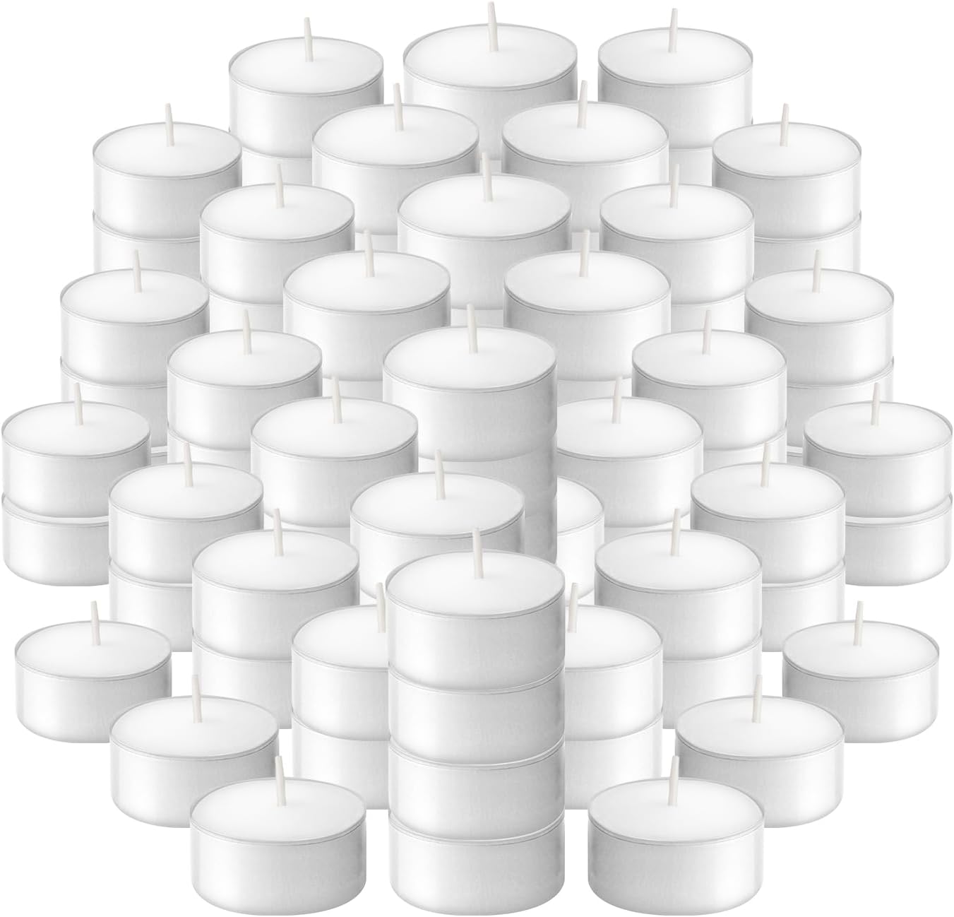 BOLSIUS Tea Lights Candles White 70 Count Long Burn