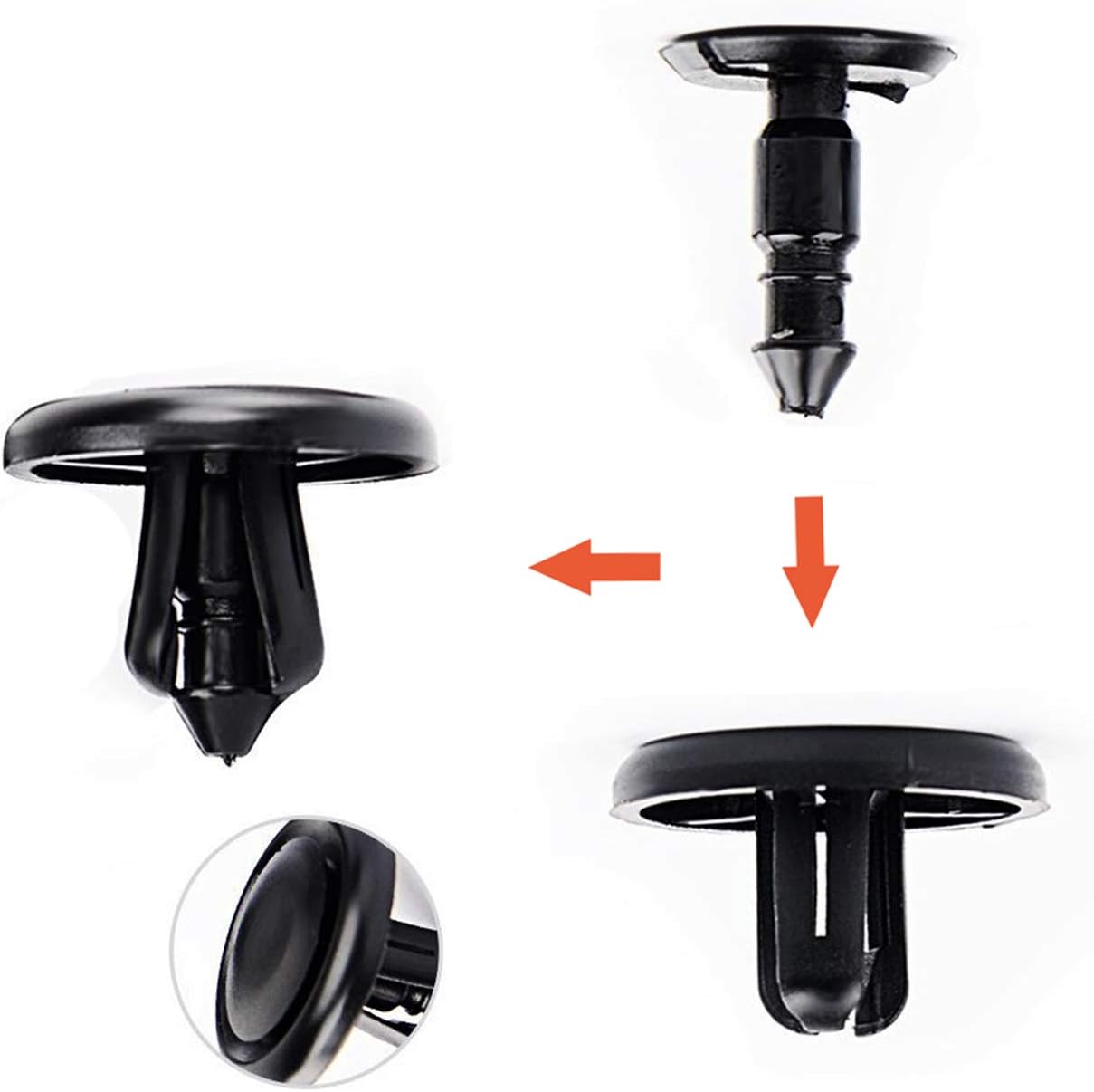 UNIGT 120 pcs Fastener Rivets Push-in Retainer Clips Compatible with Toyota Lexus Camry Corolla Body Clips with Fastener Remover# 90467-07201 (120PCS Combo Package)