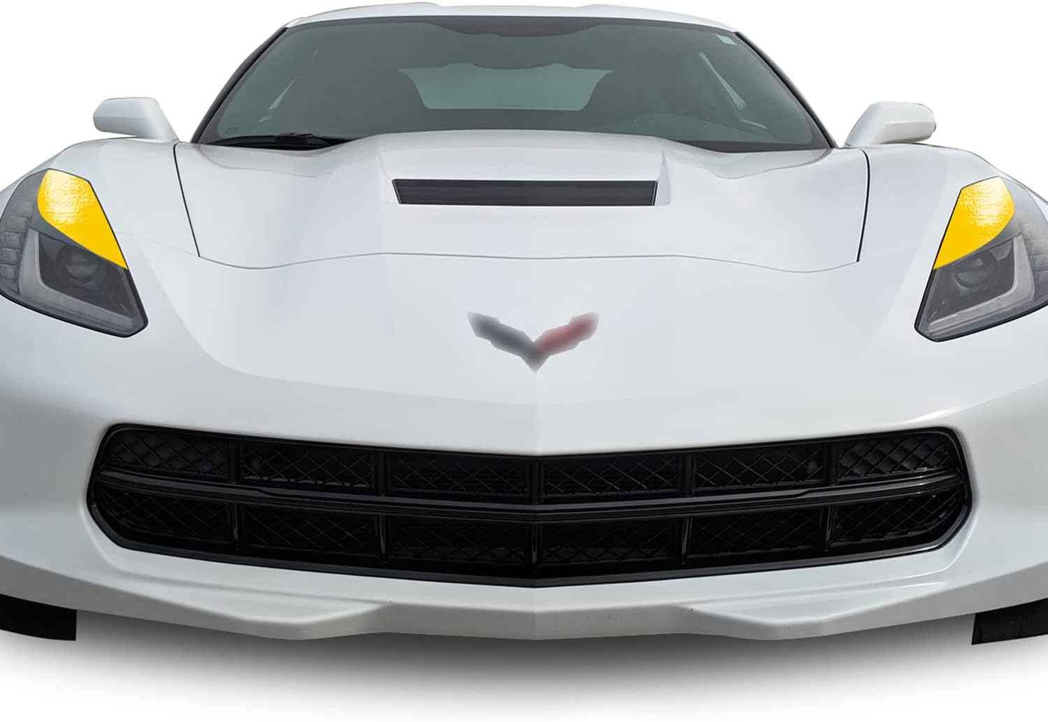 Headlight Eyelids Vinyl Decal Overlay Wrap Sticker Compatible with Corvette C7 2014 2015 2016 2017 2018 2019 - Gloss Yellow