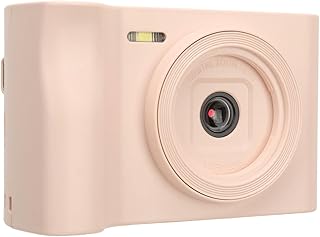 Câmera Digital, Câmera Infantil HD de 20MP 1080P 2,8, Câmera de Vlogging Anti-vibração Com Zoom Digital 8X, Câmera Digital Compacta de Apontar e Disparar para Viagens (Rosa)