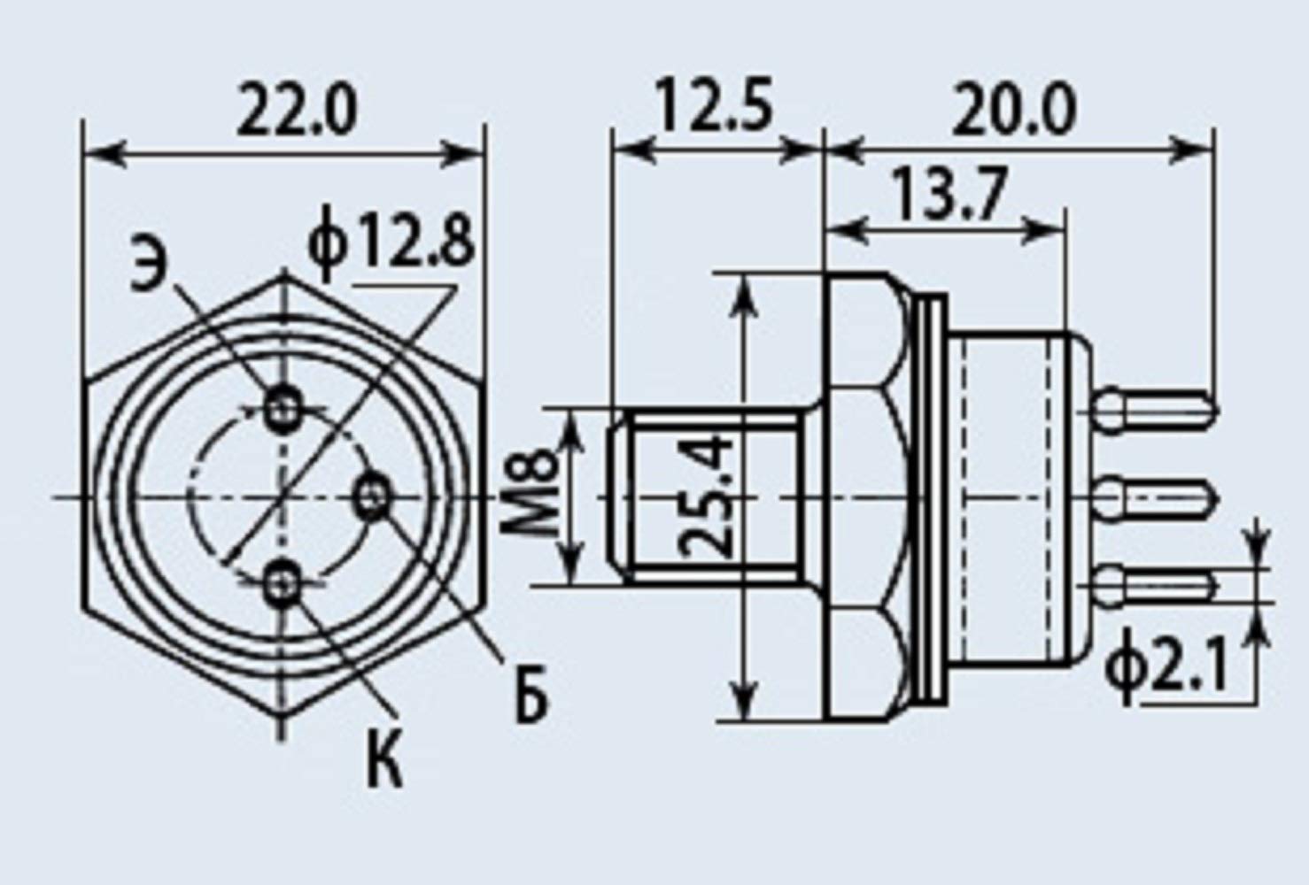 2T944A analoge S80-28, 2N6480, 2N6482 transistor silicon USSR 1 pc