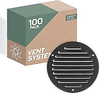 Vista 34 de Vent Systems – 3.35 x 9.84 pulgadas (interior) rejilla de ventilación de aire rectangular de metal blanco para alero, cubierta de rejilla, deflector