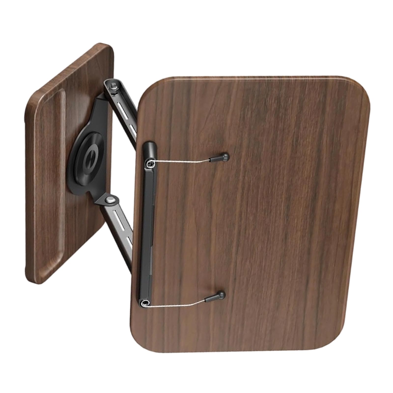 Support de livre réglable pour étude et cuisine - Rotation lisse à 360° - Clip de page extensible - Base en bois robuste - Rangement miniature réglable et ergonomique