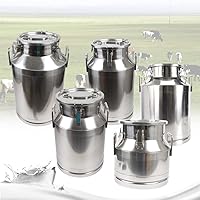 Vista 9 de Lata de leche de acero inoxidable de 5 galones de 20 litros, olla para lácteos con tapa sellada, cubo resistente 304, recipiente de almacenamiento