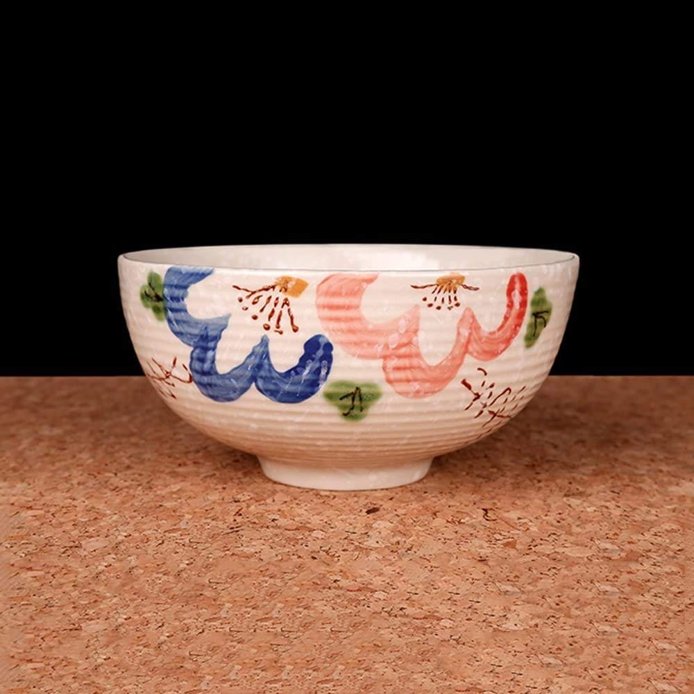 ERoomQ Pasta Bowls Beef Ramen Bowl Bowl 7.5-inch Threaded Tableware Household Noodle Soup Bowl Salad Bowls,