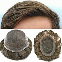 Vista 54 de Toupee - Sistema de cabello humano no quirúrgico para hombres Toupee indetectable de encaje para hombres, extensiones de cabello gris 100% cabello