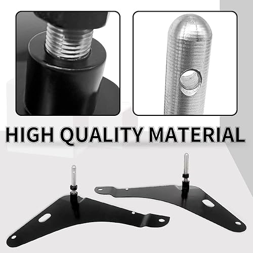 Miniatura 5 de MADAT Kit de pasador de capó para Dodge Challenger 2008-2016 Espads de acero inoxidable negro reemplazar 82214260AC 82214260 82214260AB