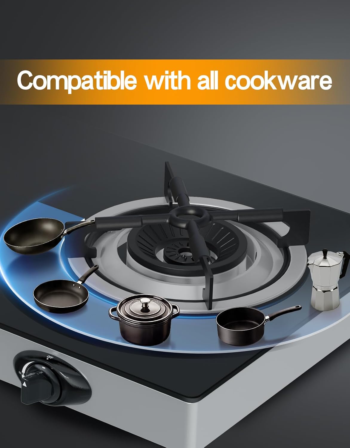 Outdoor Propane s Stove, 28000 BTU Dual Burner LPG Propane Gas Cooktop with Tempered Glass Top, Portable Gas Stove for Outdoor Cooking Camping Grilling