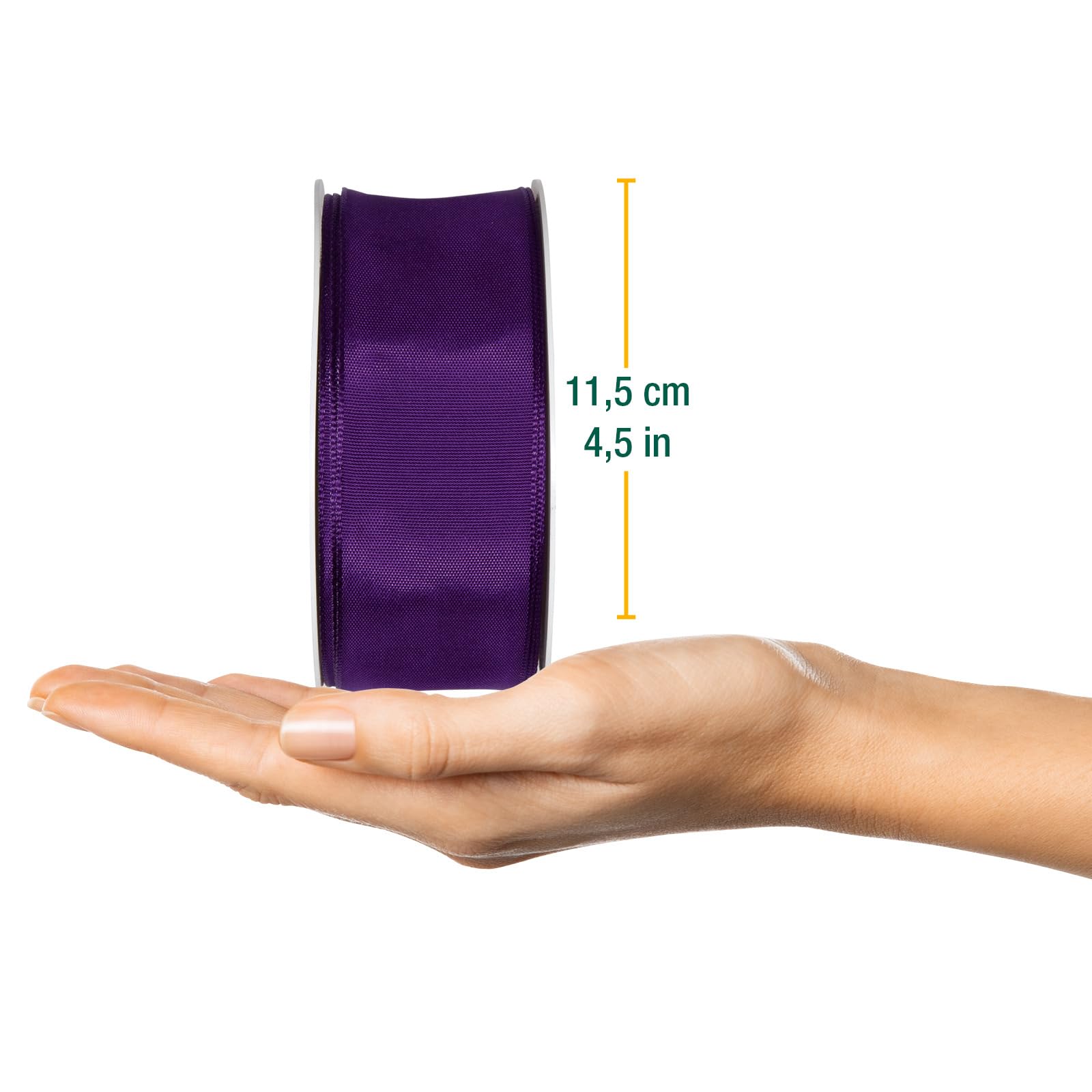 Halbach Seidenbänder Premium Gift Ribbon With Wired Edge, 40 mm Width, 25 m Length, Oeko-Tex 100 Certified Taffeta - Image 2