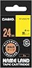 Casio XR-24GCYW Label Writer, Nameland, Strong Adhesive, 0.9 inches 24 mm, Yellow