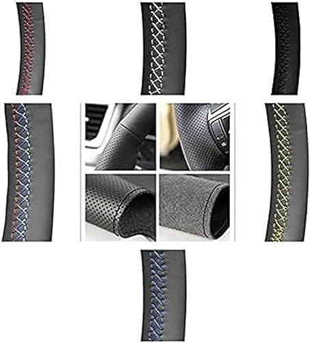 Miniatura 4 de Funda de cuero artificial para volante hecha a mano, para Nissan para X-Trail 2017-2019 para Qashqai 2018 para Rogue (Sport) 2017-2019, funda de