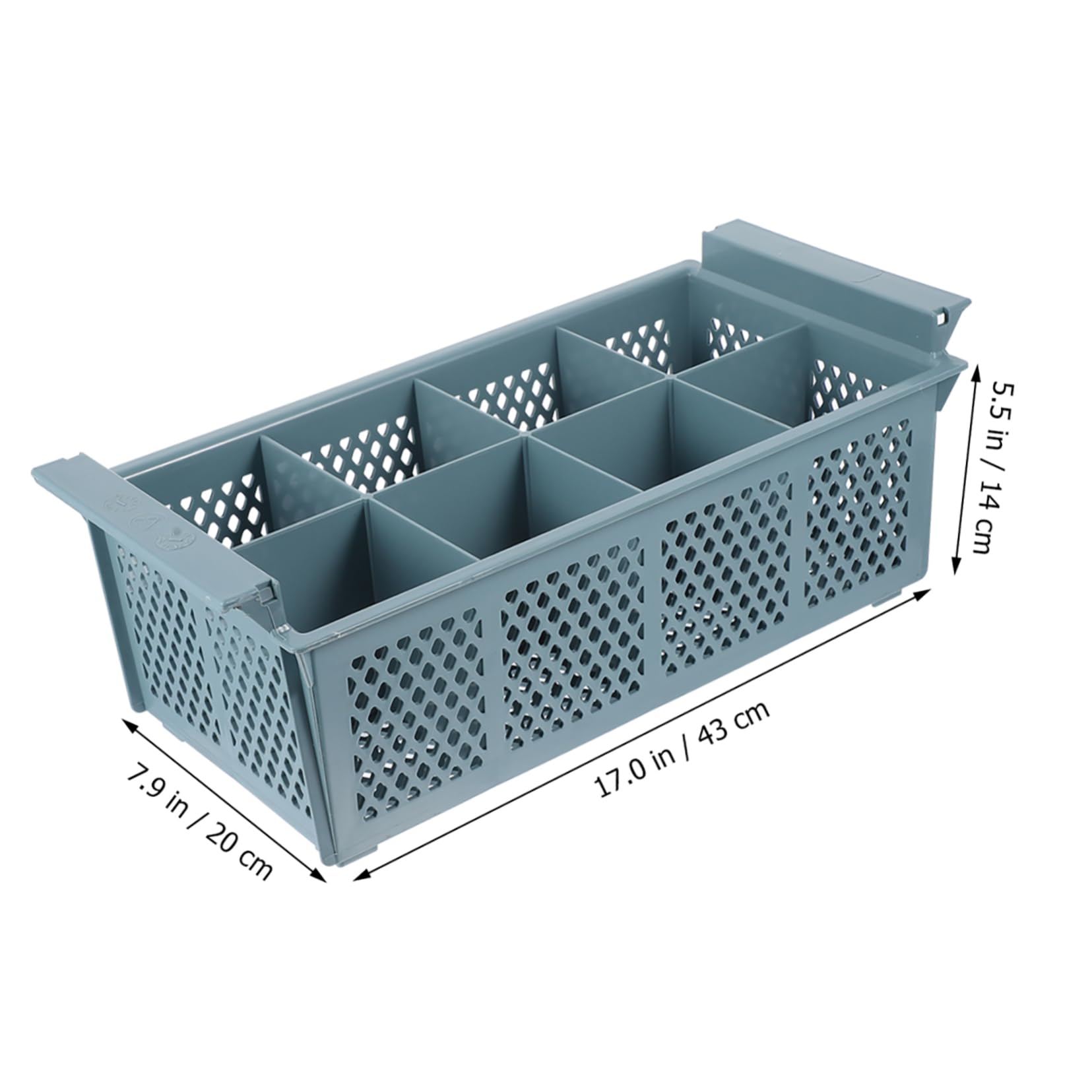 Cesta en 8 Plástico para Lavavajillas para Cubiertos de Almacenamiento Compartimentos Cocina Oficina
