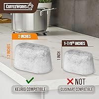Vista 8 de CoffeeWorks - Cartuchos de repuesto de filtro de agua de carbón para máquinas de café Keurig, filtros de repuesto de ajuste universal compatibles