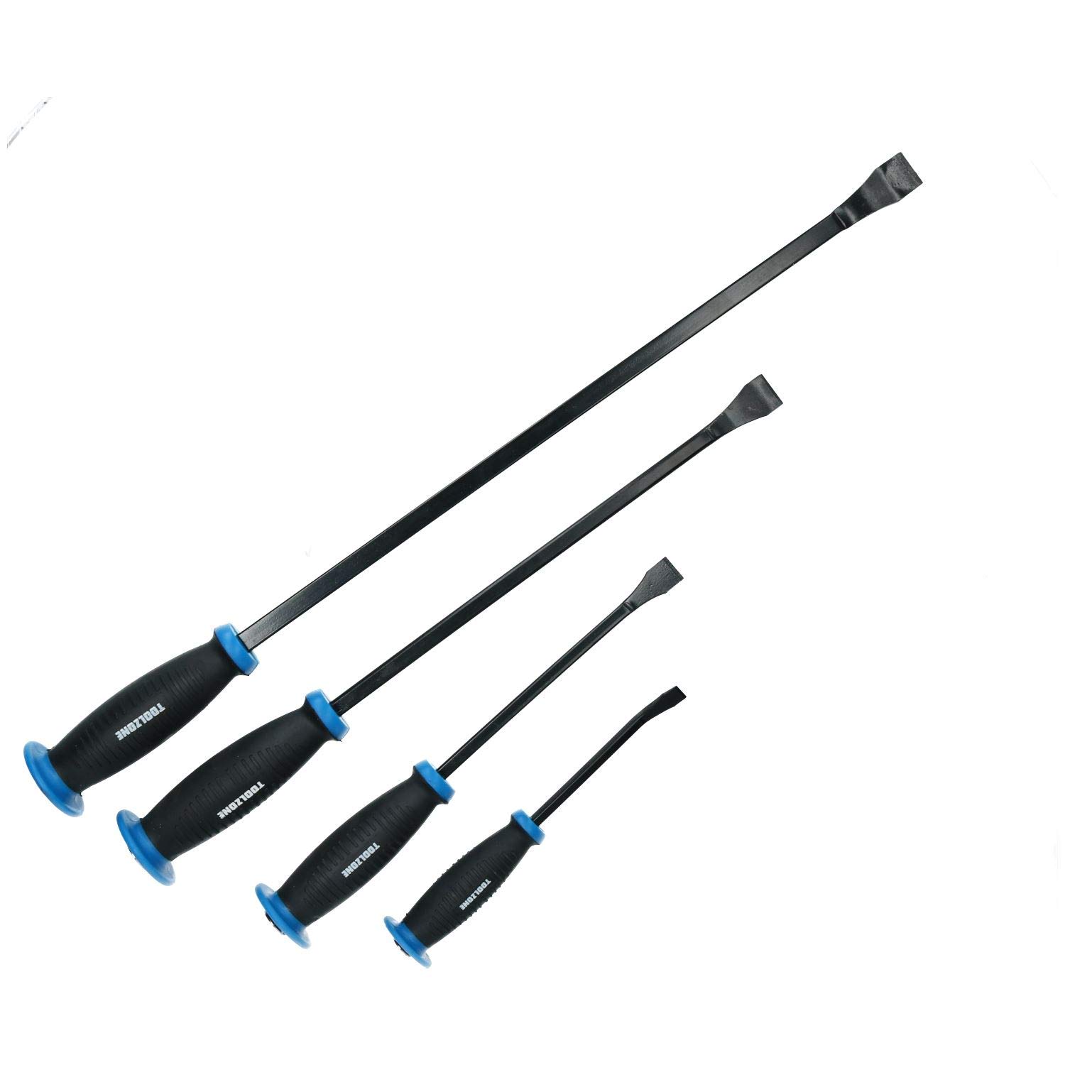 4pc Pry Bar Lever Set Moving Wrecking Crow Bars 210mm – 590mm Soft Grip