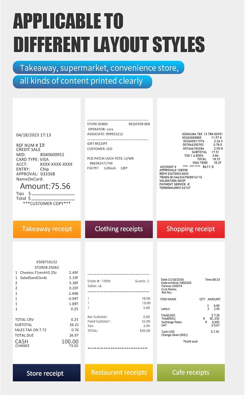 Топ view of the Bewinner Thermal Receipt Printer, highlighting the power switch and feed button.