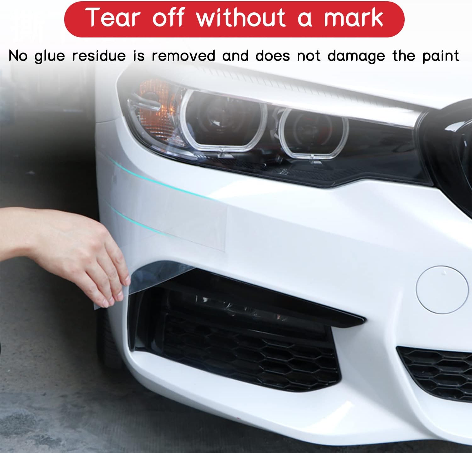 Miytsya Universal Door Sill Transparent Anti-Collision Protection Strip, Trunk Anti-Trampling Plate Protection Stickers, Fits Most Cars (2In x 33Ft)